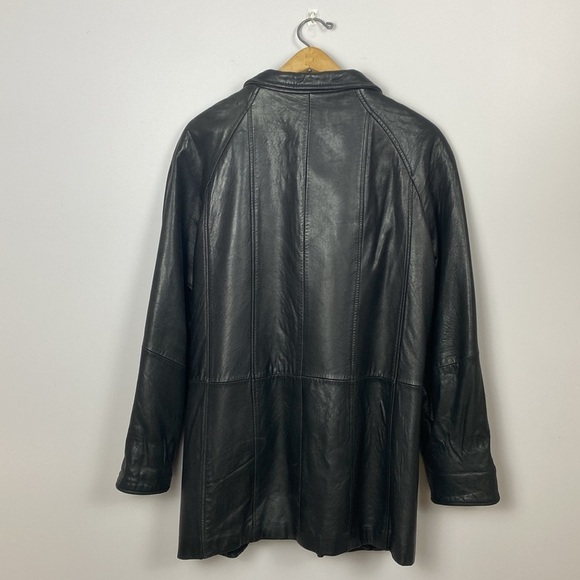 Vintage Gallery Full Leather Jacket Zip front size large - Picture 3 of 15